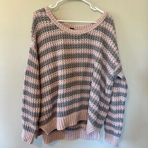 free people at the beach sweater soft pink